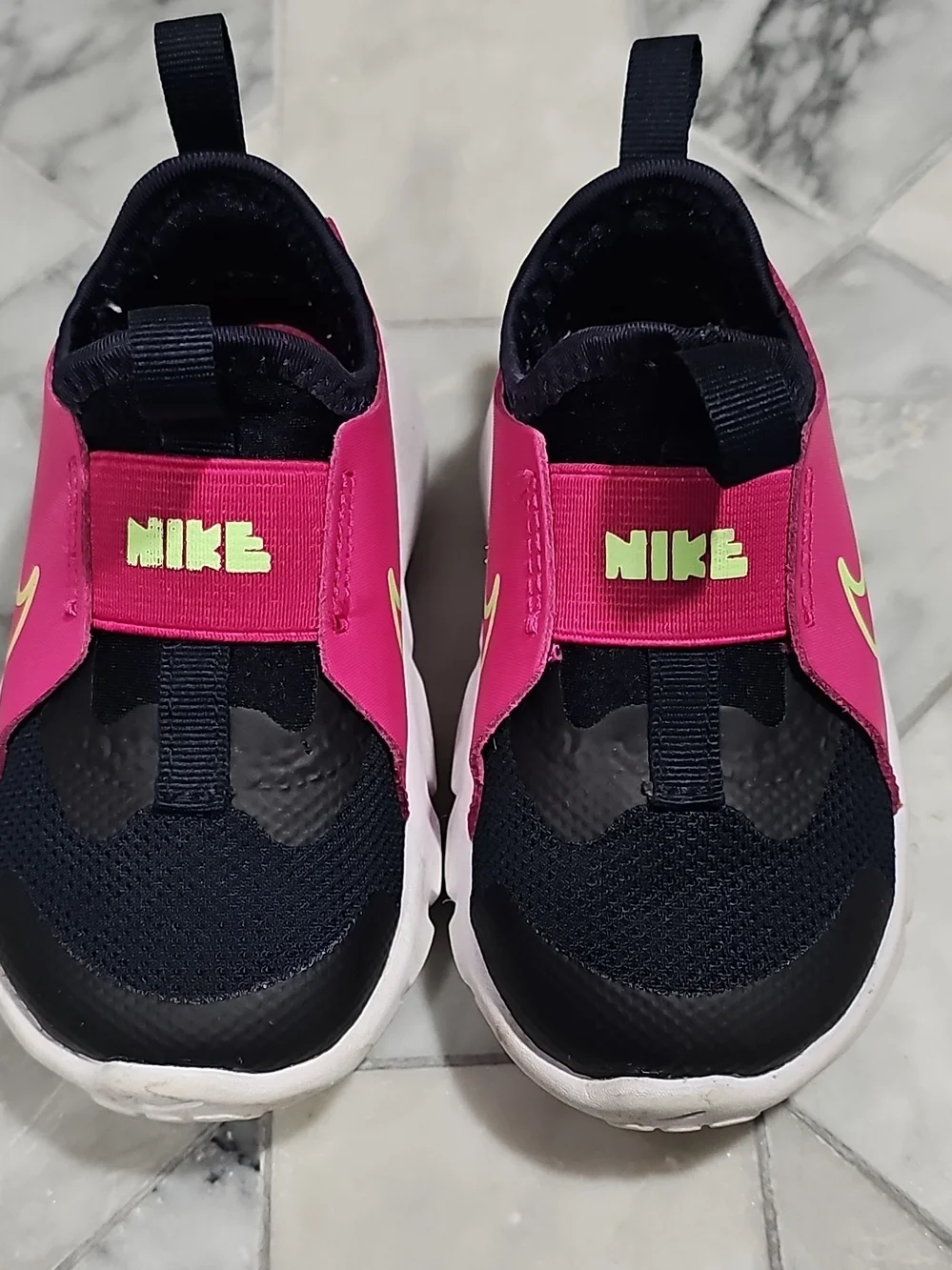 Nike Kids' Pink and Navy Slip-On Athletic Shoes Size 6c